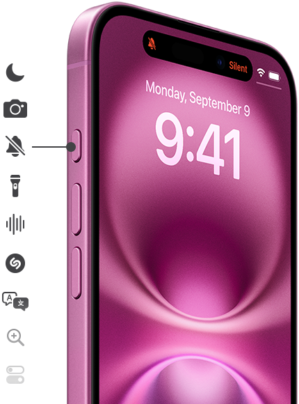 Basta manter o botão Ação premido no iPhone 16 para ativar a funcionalidade que quiser: Concentração, app Câmara, Modo sem som, Lanterna, Dictafone, Shazam, entre muitas outras